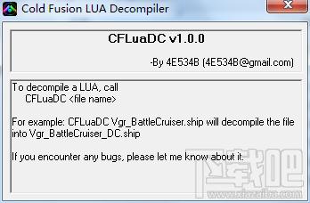 Cold Fusion LUA Decompiler,Cold Fusion LUA Decompiler下载,LUA4反编译工具