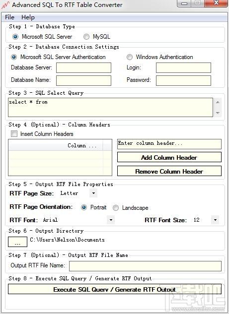 Advanced SQL To RTF Table Converter,Advanced SQL To RTF Table Converter下载,Advanc
